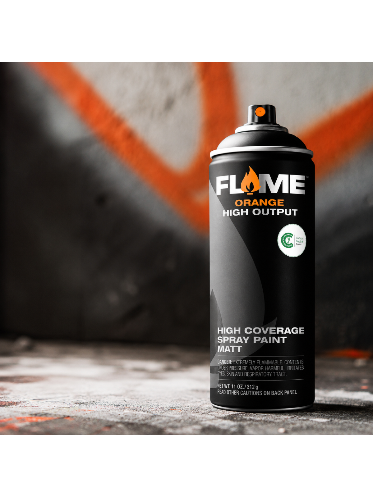 Esprai de pintura acrílica Molotow Flame Orange 400ml