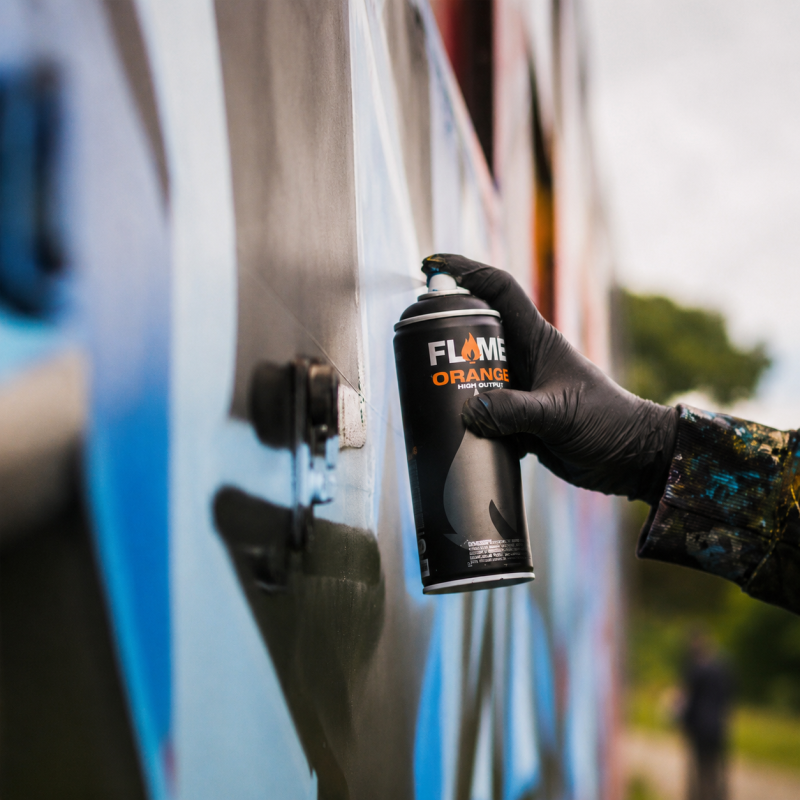 Esprai de pintura acrílica Molotow Flame Orange 400ml